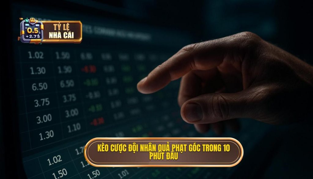 Kèo cược đội nhận quả phạt góc trong 10 phút đầu