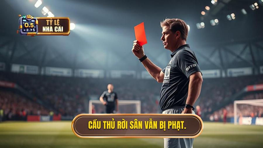 1. Cầu thủ rời sân vẫn bị phạt.