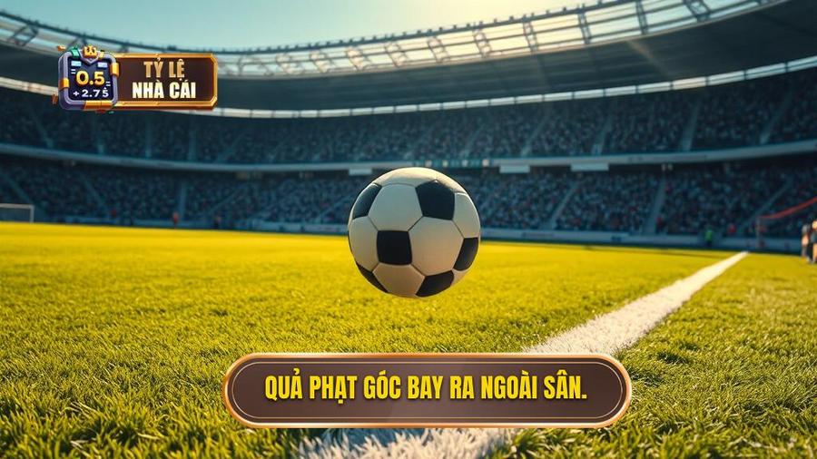 2. Quả phạt góc bay ra ngoài sân.